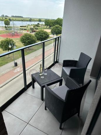 Grafitowy zestaw balkonowy