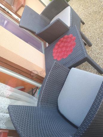 Grafitowy zestaw balkonowy