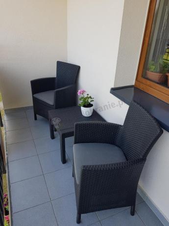 Grafitowy zestaw balkonowy