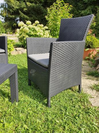 Grafitowy zestaw balkonowy