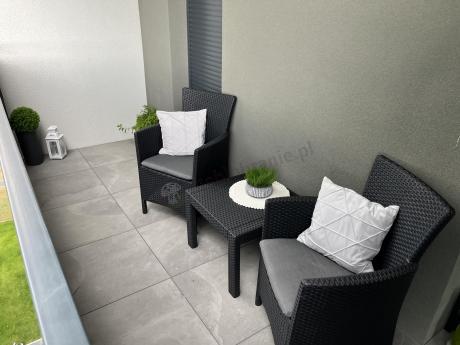 Grafitowy zestaw balkonowy