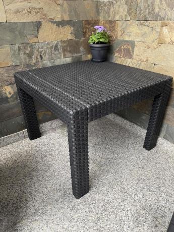 Grafitowy zestaw balkonowy