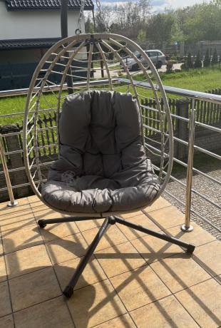 Grafitowy zestaw balkonowy