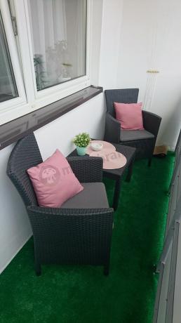 Grafitowy zestaw balkonowy