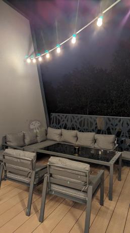 Grafitowy zestaw mebli ogrodowych z narożnikiem i dwoma fotelami Sodor Corner XL - Dark Grey