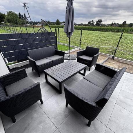 Grafitowy zestaw ogrodowy dla 6 osób Meblobranie SFL