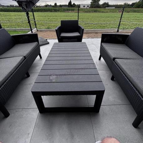 Grafitowy zestaw ogrodowy dla 6 osób Meblobranie SFL