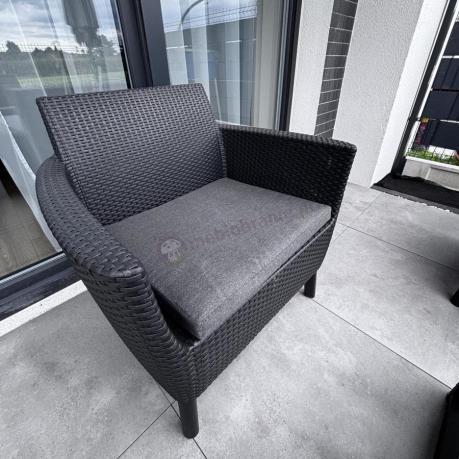 Grafitowy zestaw ogrodowy dla 6 osób Meblobranie SFL