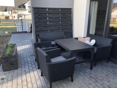 Grafitowy zestaw ogrodowy dla 6 osób Meblobranie SFL