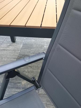 Grafitowy zestaw stół i krzesła dla 8 osób - stół 210cm Tanami Daven 8+1