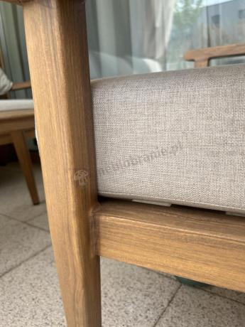 Komplet mebli aluminiowych na taras dla 5 osób - Else Set - Creme