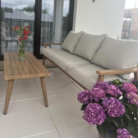 Komplet mebli aluminiowych na taras dla 5 osób - Else Set - Creme