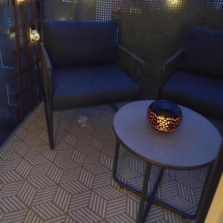 Komplet mebli balkonowych - 2 fotele i stolik Kibi Duo - Dark Grey