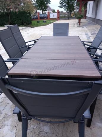 Komplet mebli do ogrodu - stół 200 cm i 8 składanych krzeseł - Portis Nova 8+1