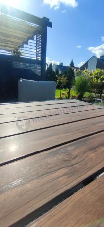 Komplet mebli metalowych do ogrodu dla 7 osób ze stołem obiadowym - Panaon Dining Light Grey