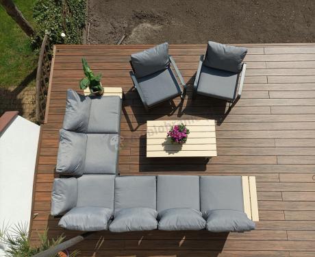 Komplet mebli modułowych narożnik 280x220cm i 2 fotele Panaon GW