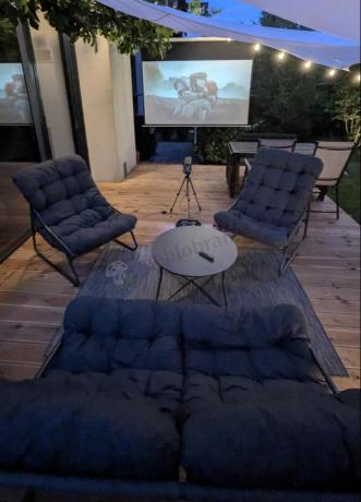 Komplet mebli na balkon dla 4 osób z sofą i fotelami Aurea Set Antracite