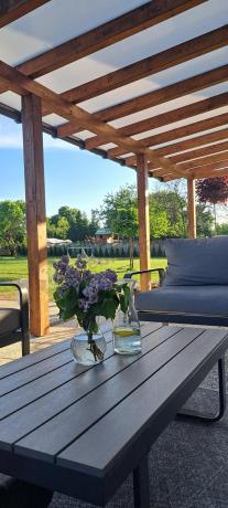 Komplet mebli na taras - szary narożnik 220x220cm + 2 fotele - Panaon Corner - GG