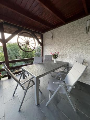 Komplet mebli obiadowych do ogrodu - stół i 8 regulowanych foteli - Kanbery Silver 8+1