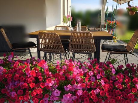 Komplet mebli obiadowych do ogrodu 6 + 1 Urbino Dining - Natural