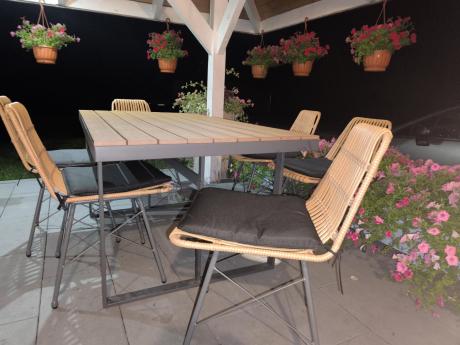 Komplet mebli obiadowych do ogrodu 6 + 1 Urbino Dining - Natural