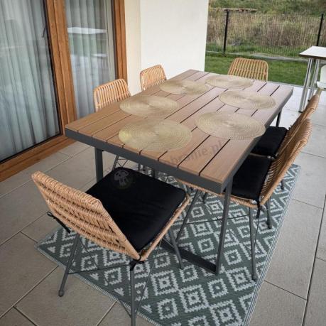 Komplet mebli obiadowych do ogrodu 6 + 1 Urbino Dining - Natural