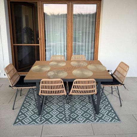 Komplet mebli obiadowych do ogrodu 6 + 1 Urbino Dining - Natural