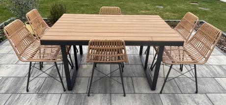 Komplet mebli obiadowych do ogrodu 6 + 1 Urbino Dining - Natural