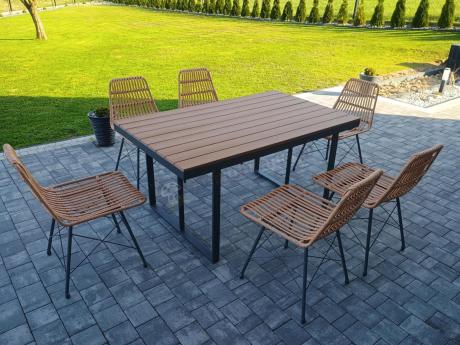 Komplet mebli obiadowych do ogrodu 6 + 1 Urbino Dining - Natural