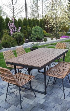 Komplet mebli obiadowych do ogrodu 6 + 1 Urbino Dining - Natural