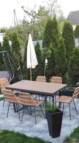 Komplet mebli obiadowych do ogrodu 6 + 1 Urbino Dining - Natural