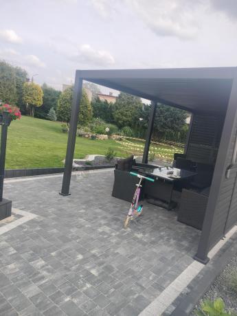 Komplet mebli obiadowych na taras Kantara Comfort z rozkładanym stołem 160-240 cm i 10 fotelami