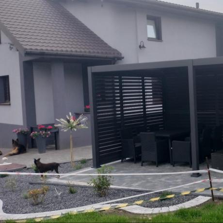 Komplet mebli obiadowych na taras Kantara Comfort z rozkładanym stołem 160-240 cm i 10 fotelami