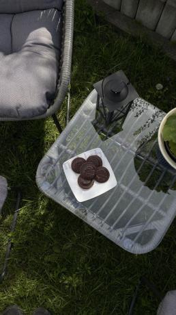 Komplet mebli ogrodowych - 2 fotele z podnóżkami i stolikiem kawowym - Torgiano Duo Grey