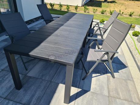 Komplet mebli ogrodowych dla 10 osób KJD10 ze składanymi krzesłami aluminiowymi