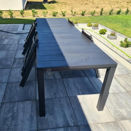 Komplet mebli ogrodowych dla 10 osób KJD10 ze składanymi krzesłami aluminiowymi