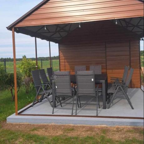 Komplet mebli ogrodowych dla 10 osób KJD10 ze składanymi krzesłami aluminiowymi