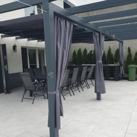 Komplet mebli ogrodowych dla 10 osób KJD10 ze składanymi krzesłami aluminiowymi