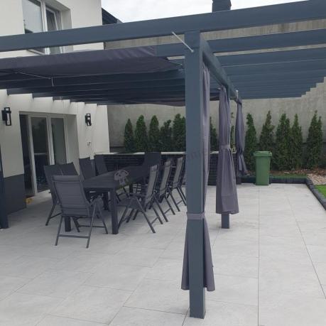 Komplet mebli ogrodowych dla 10 osób KJD10 ze składanymi krzesłami aluminiowymi