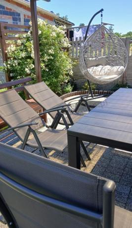 Komplet mebli ogrodowych dla 10 osób KJD10 ze składanymi krzesłami aluminiowymi