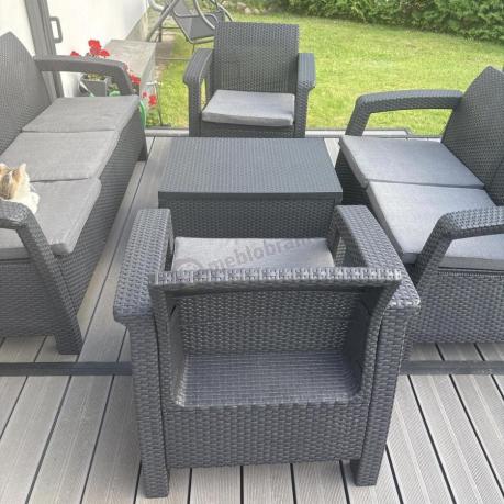 Komplet mebli ogrodowych Meblobranie CTB7 grafit