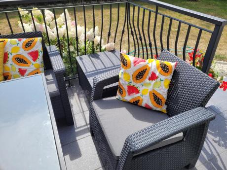 Komplet mebli ogrodowych Meblobranie CTB7 grafit