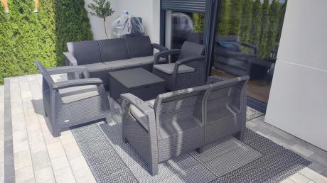 Komplet mebli ogrodowych Meblobranie CTB7 grafit