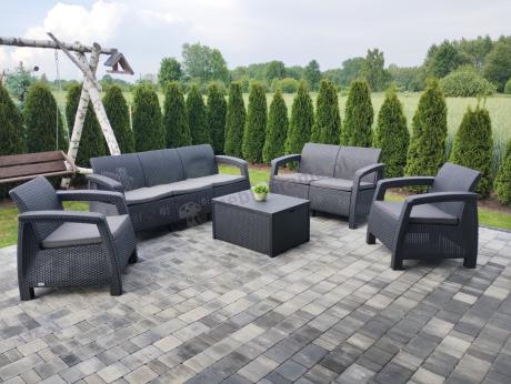 Komplet mebli ogrodowych Meblobranie CTB7 grafit