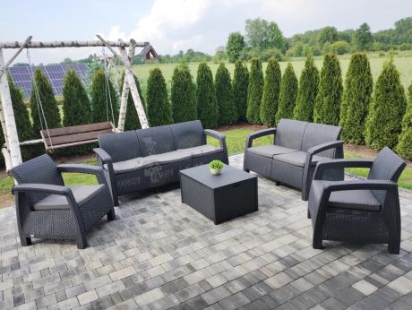 Komplet mebli ogrodowych Meblobranie CTB7 grafit