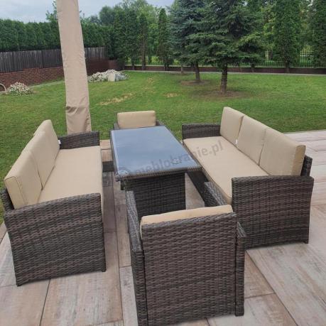 Komplet mebli ogrodowych z sofami Cofete Grande – Brown