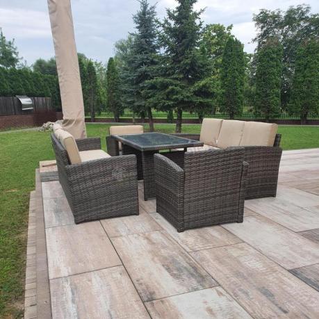 Komplet mebli ogrodowych z sofami Cofete Grande – Brown