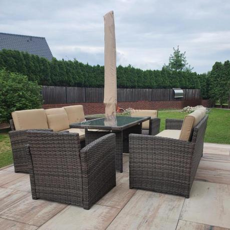 Komplet mebli ogrodowych z sofami Cofete Grande – Brown