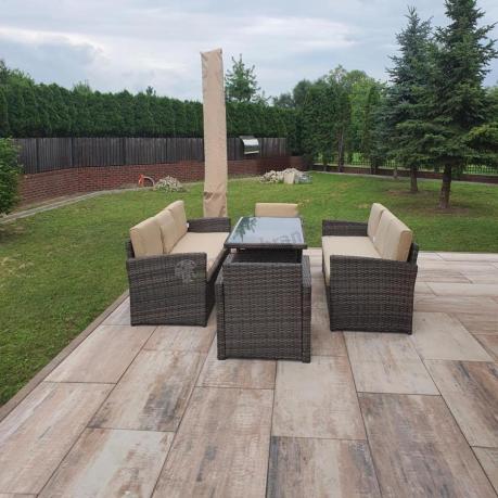 Komplet mebli ogrodowych z sofami Cofete Grande – Brown