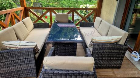 Komplet mebli ogrodowych z sofami Cofete Grande – Brown